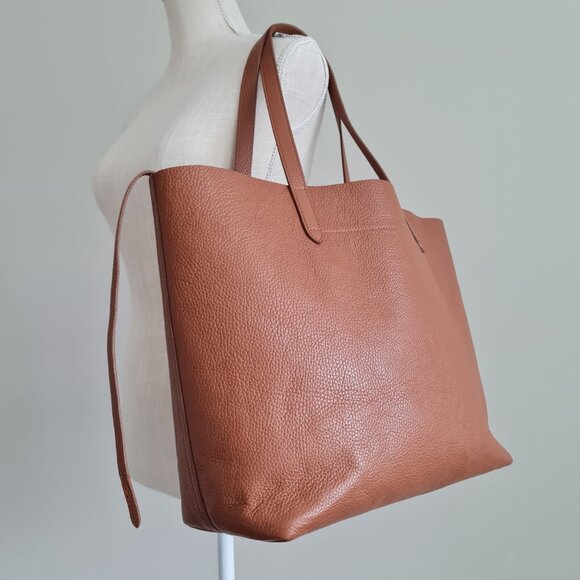 Cuyana Classic Large Structured Tote Rare Organizer Caramel Brown Leather - Picture 2 of 15